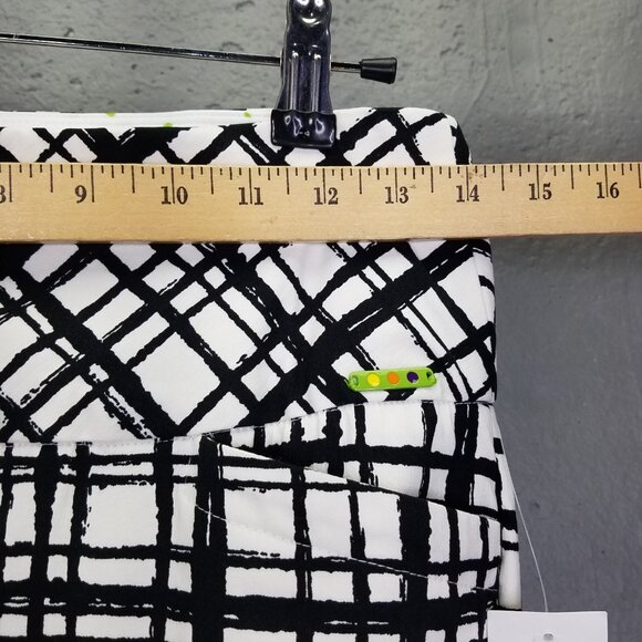Swing Control Pants Women's 2 Paint Stripe Print Black & White Mid-Rise Golf NEW - Picture 14 of 16